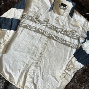 Vintage Western Roper Aztec Pearl Snap men’s large